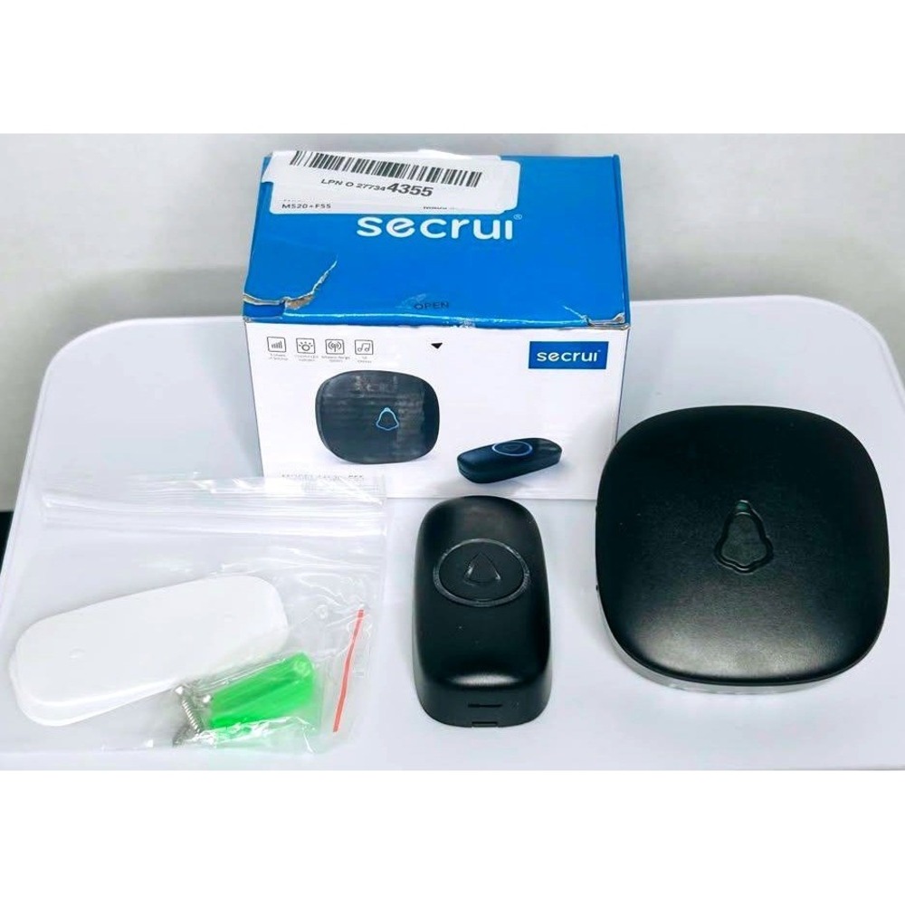 Secrui Wireless Doorbell M520+F55‎ Black 1000ft Range 58 Chimes LED Indicator